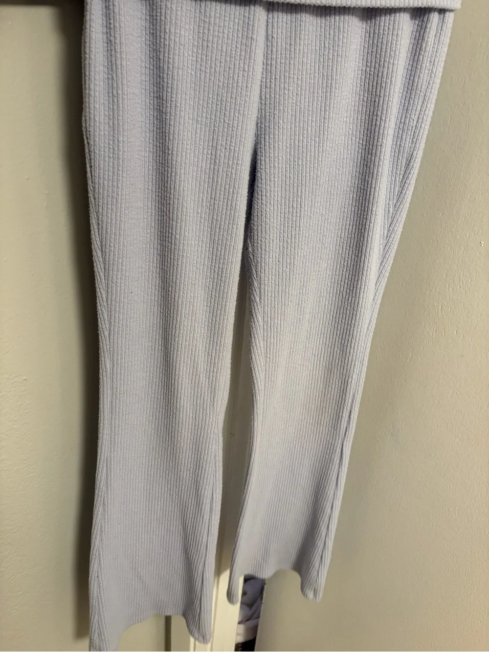 Old Navy Girls XL 14-16 Purple Ribbed Foldover Flare Yoga Pants Leggings